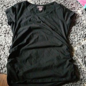 Black maternity ruched sides